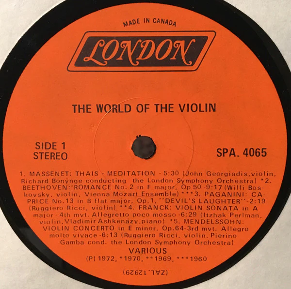 Various / The World Of The Great Classics (The World Of The Violin) - LP, Comp (VG/VG) - Image 3