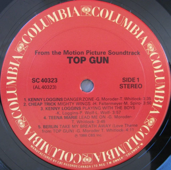 Various / Top Gun Original Motion Picture Soundtrack - LP, Album (VG+/VG+) - Image 3