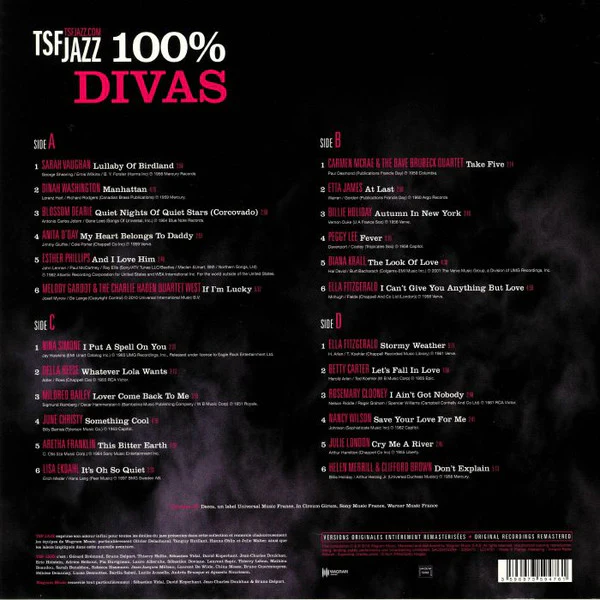Various / (TSF Jazz) 100% Divas - 2xLP, Comp, RM (M/M) - Image 2