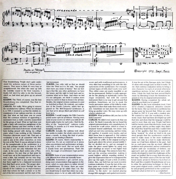 Wendy Carlos / Switched-On Brandenburgs (The Complete Concertos) - 2xLP, Comp, Pit (VG+/VG+) - Image 3