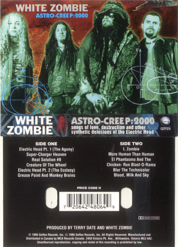 White Zombie / Astro-Creep: 2000 (Songs Of Love, Destruction And Other Synthetic Delusions Of The Electric Head) - Cass, Album, Dol (VG+/VG+)