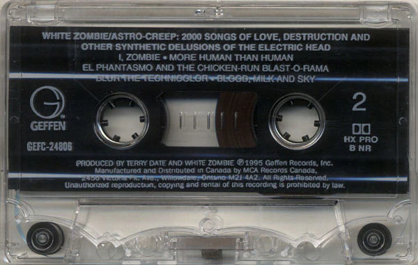 White Zombie / Astro-Creep: 2000 (Songs Of Love, Destruction And Other Synthetic Delusions Of The Electric Head) - Cass, Album, Dol (VG+/VG+) - Image 3
