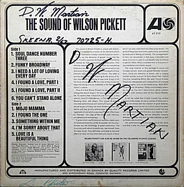 Wilson Pickett / The Sound Of Wilson Pickett - LP USED - Image 2