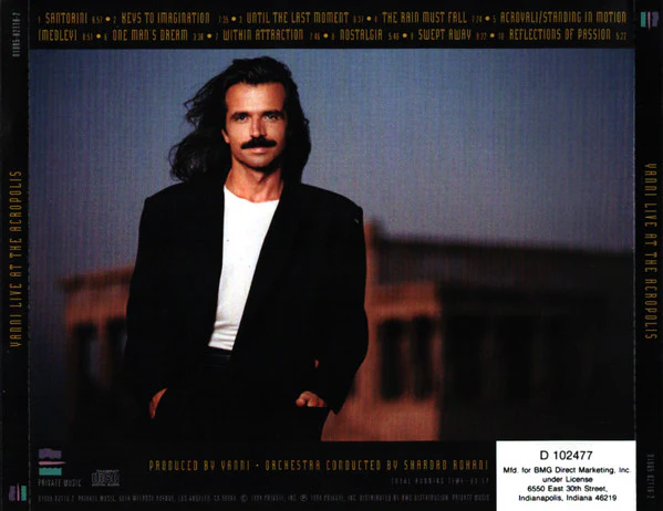 Yanni With The Royal Philharmonic Concert Orchestra / Live At The Acropolis - CD, Album, Club (NM or M-/VG+) - Image 2