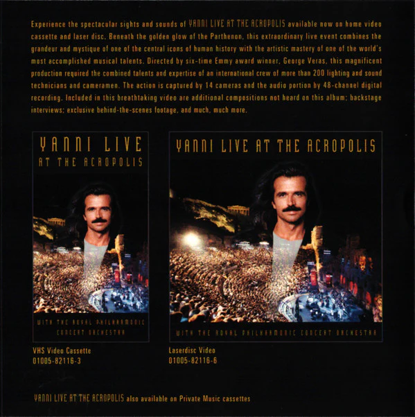 Yanni With The Royal Philharmonic Concert Orchestra / Live At The Acropolis - CD, Album, Club (NM or M-/VG+) - Image 5