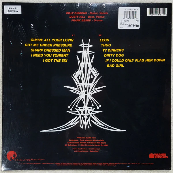 ZZ Top / Eliminator - LP, Album, Ltd, RE, Yel (M/M) - Image 2